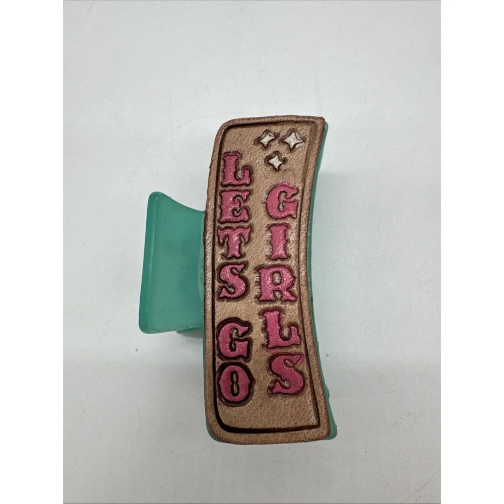 Embossed Hair‎ Clip Lets Go Girls Player 3 1/4